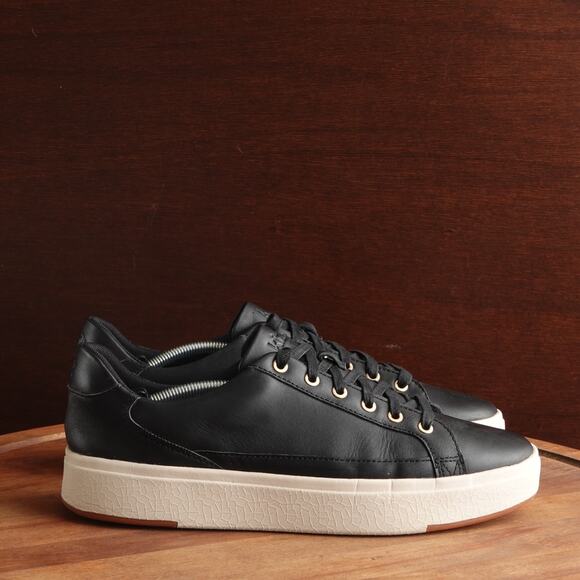 Kizik Sneakers Unisex SZ M8.5 W10 BLK Vegas Leather Slip In Leather Walking Shoe - Picture 1 of 14